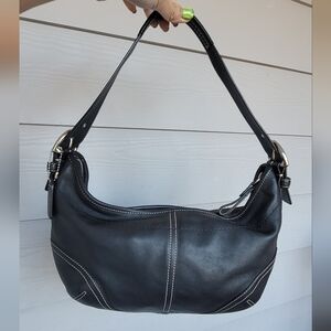 Coach Y2K Black Leather Shoulder Bag (no. 9464)